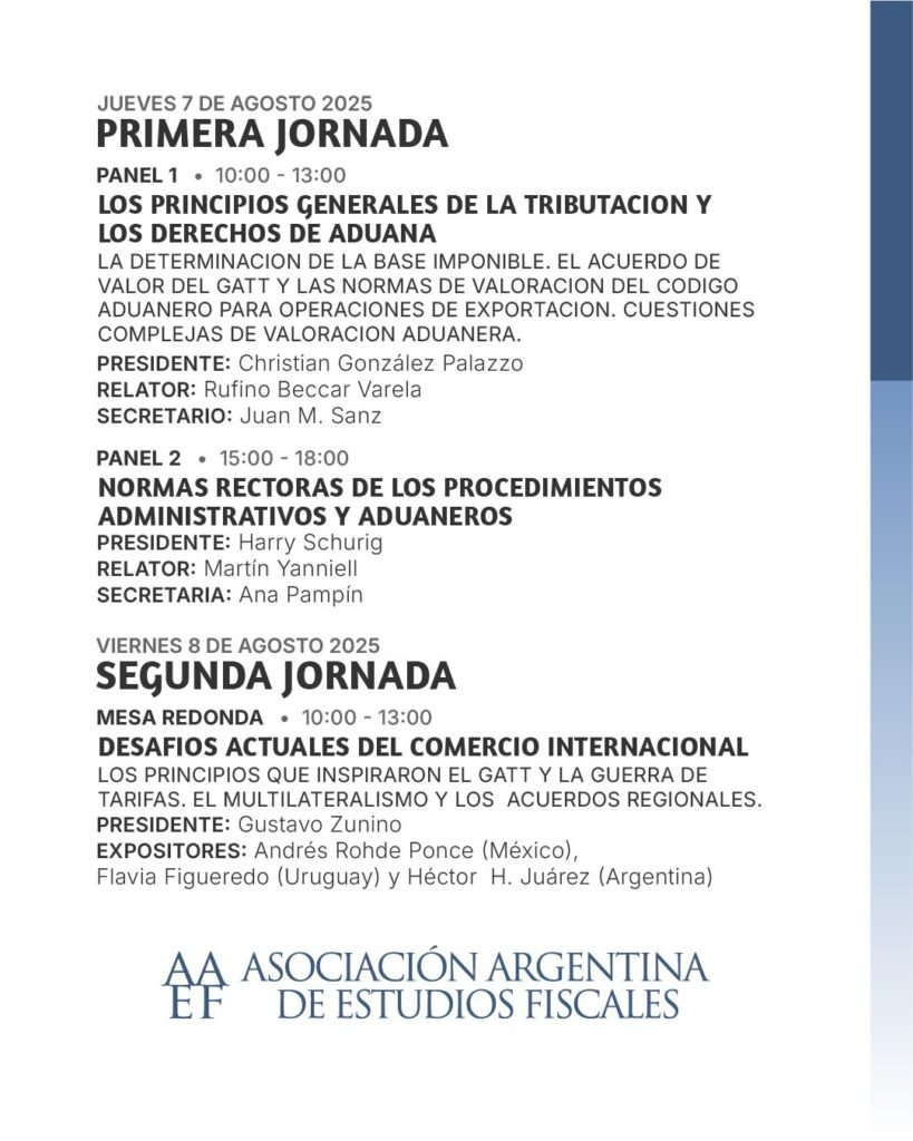 XIV Jornadas Internacionales de Derecho Aduanero