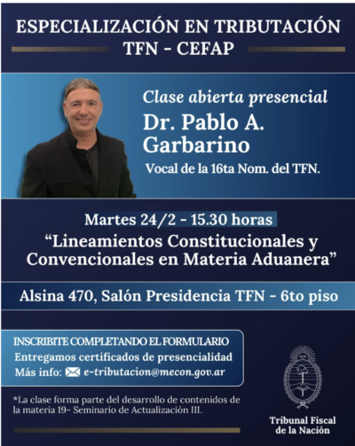Vocal de la 16° Nominación del Tribunal Fiscal de la Nación